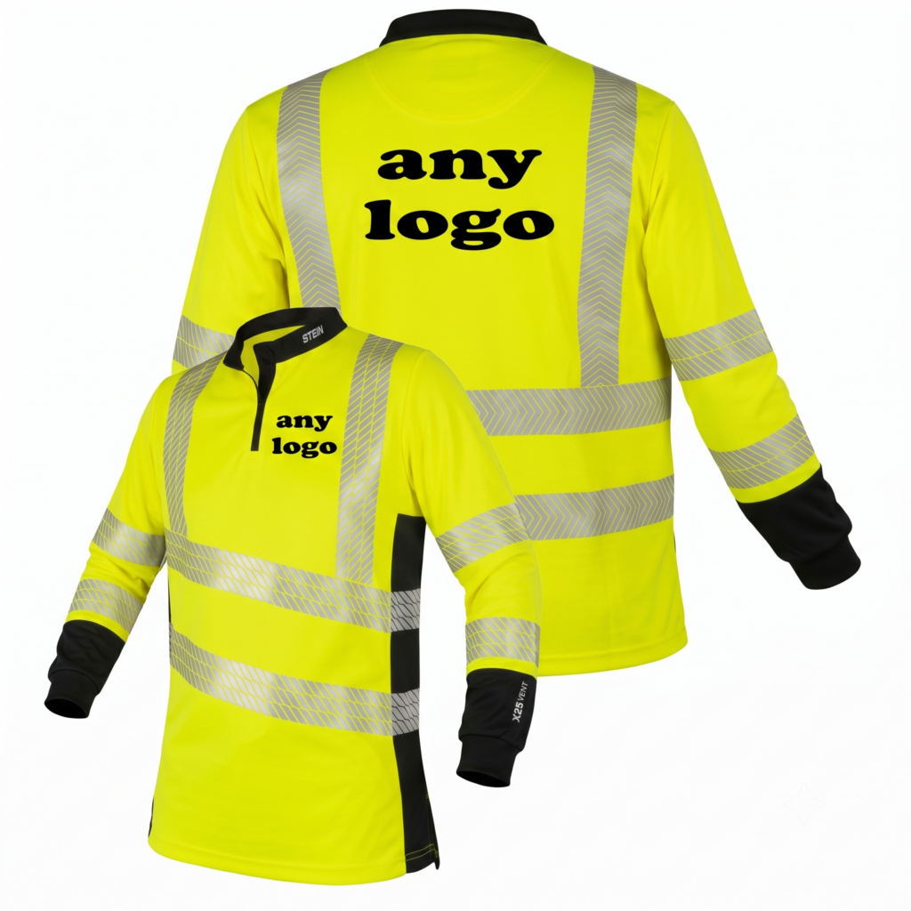 Stein Personalised Hi-Viz Long Sleeve T-Shirt Yellow