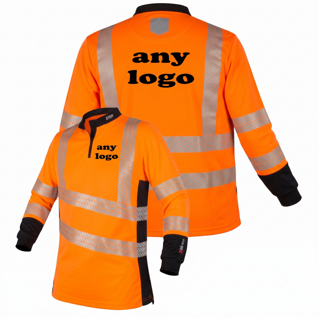 Stein Personalised Hi-Viz Long Sleeve T-Shirt Orange (Copy)