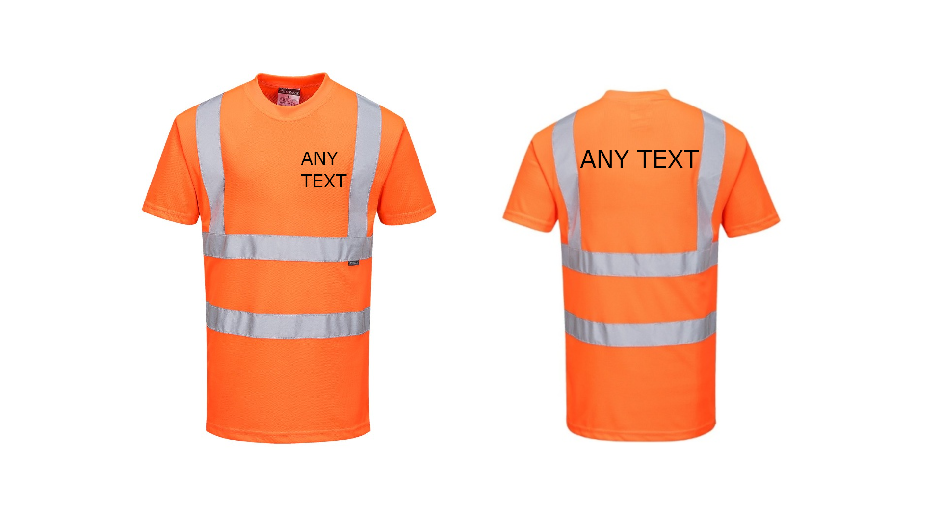 Personalised Portwest RT23 Hi-Vis Work T-Shirt